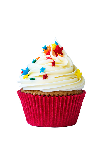 Cupcake isolated on white