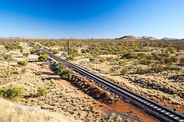 간 (ghan) 철도 - alice springs australia northern territory outback 뉴스 사진 이미지