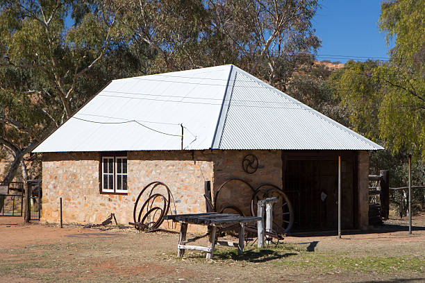 Alice Springs Telegraph Station Historical Reserve on a clear sunny day in Northern Territory, Australia
