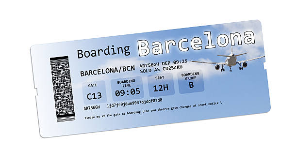 istock Airline boarding pass tickets to 