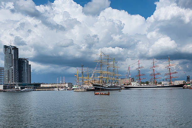 istock Historic ships in Gdynia port 483093068