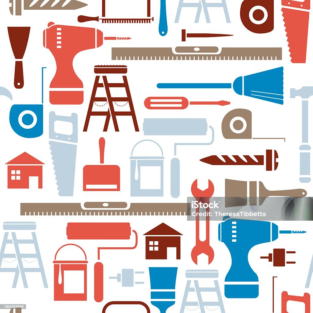 DIY Repeat Pattern A seamless repeatable pattern of DIY related icons. See below for an icon set of this file.  DIY stock vector