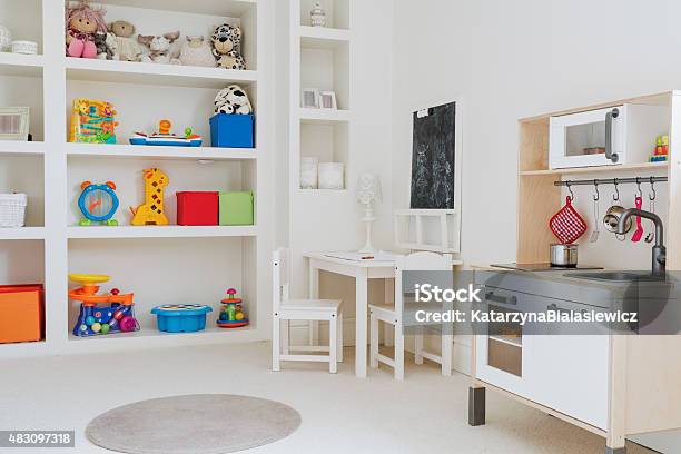 Beauty Toys In Childs Room Stock Photo - Download Image Now - Child, Playroom, Domestic Room