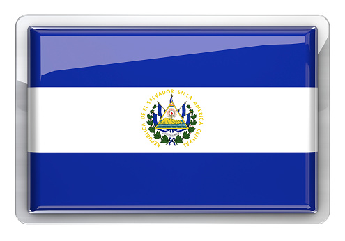El Salvador flag isolated icon.