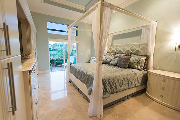 美しいマスターベッドルーム - bedroom authority bed contemporary ストックフォトと画像