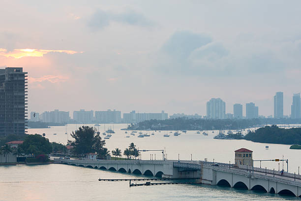 istock Venetian Causeway across Biscayne Bay at sunrise 483099679