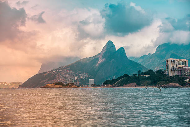 istock Copacabana Beach with view of Dois Irmaos Mountains 483104220