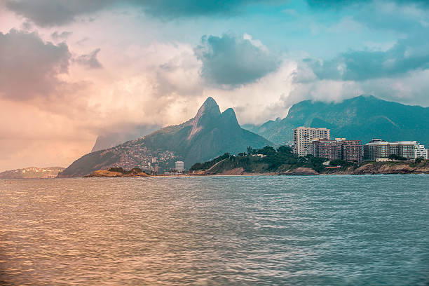 istock Copacabana Beach with view of Dois Irmaos Mountains 483104224