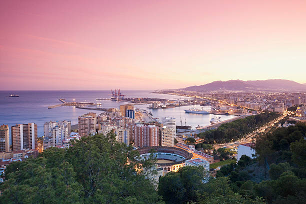 istock Spain,Malaga,View of cityscape with harbour 483105482