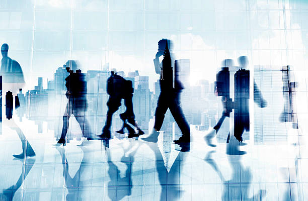 istock Business People Phone Walking Commuting Concept 483105958