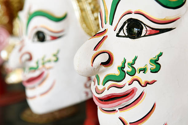 istock Khon, Angel mask in native Thai style 483107250