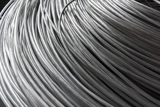 Photo of Large coil of Aluminum wire
