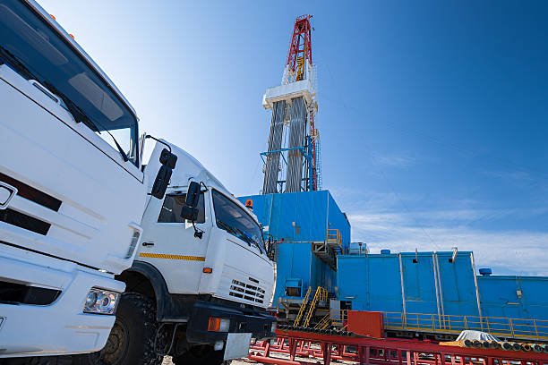 oil and gas production stock photo