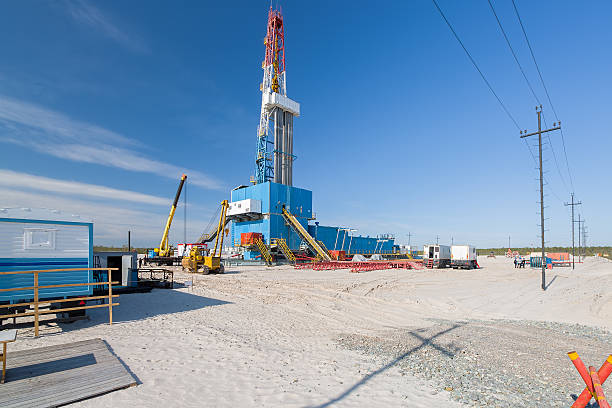 oil and gas production stock photo