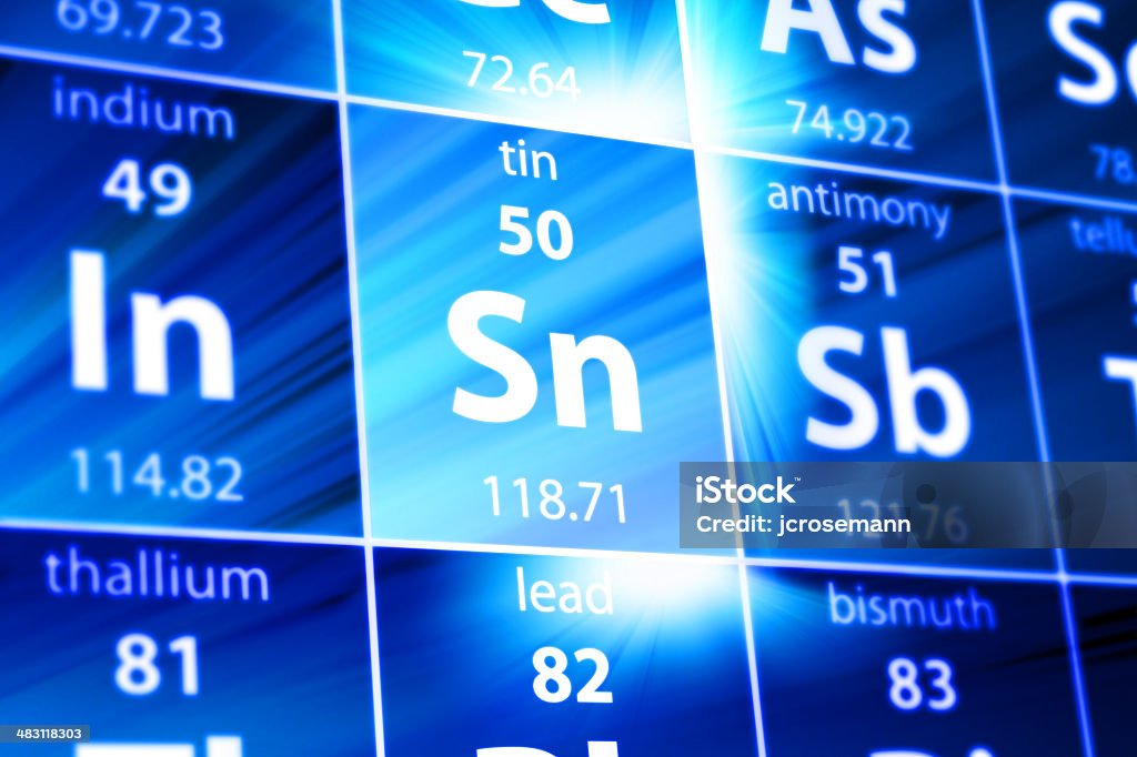 Tin Sn Periodic Table This image is part of a collection of all elements Abstract Stock Photo