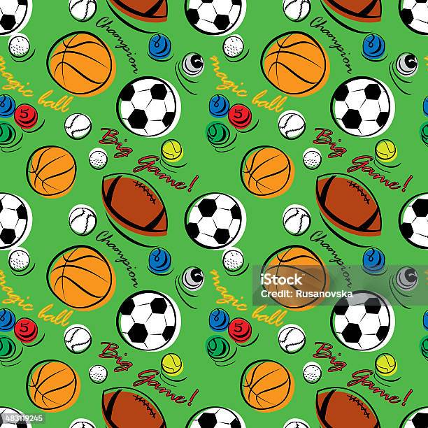 Desporto Padrão De Verde - Arte vetorial de stock e mais imagens de Futebol - Futebol, Padrão, Padrão repetido