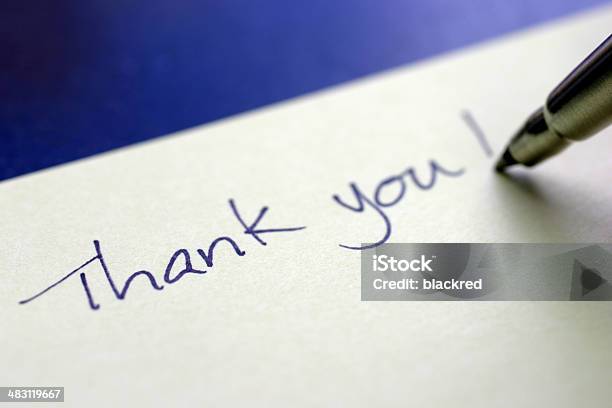 Muito Obrigado - Fotografias de stock e mais imagens de Thank You - Thank You, Caneta, Azul