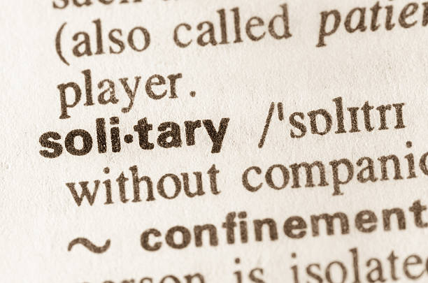 istock Dictionary definition of word solitary 483122234