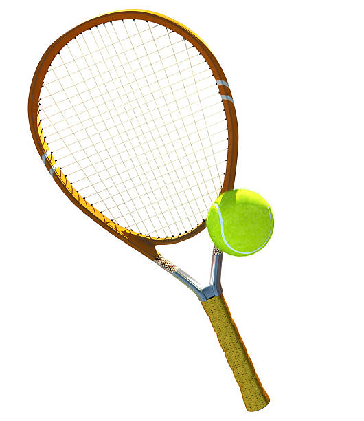 istock tennis balls and racket on isolated 483128768