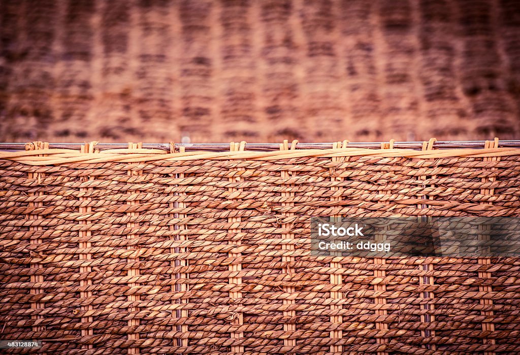 Brown wicker texture used as a background woven wood background 2015 Stock Photo