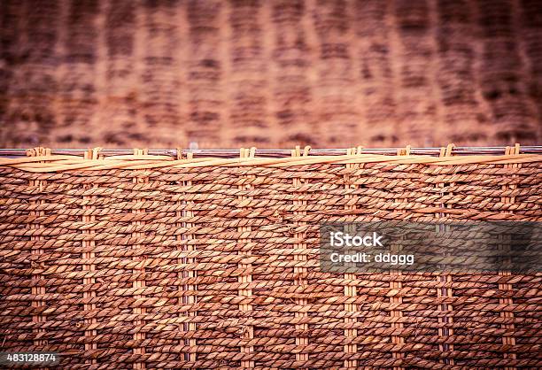 Brown Wicker Texture Used As A Background Stock Photo - Download Image Now - 2015, Abstract, Angle