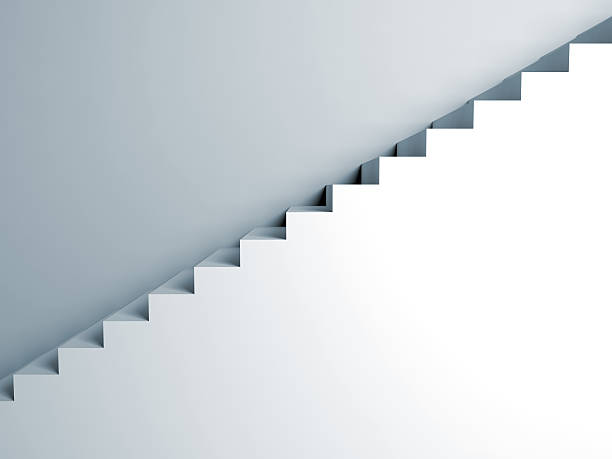 istock Stairs on the wall, abstract architecture, 3d 483129548