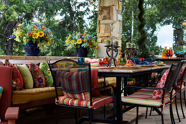 Outdoor Table with Decorations