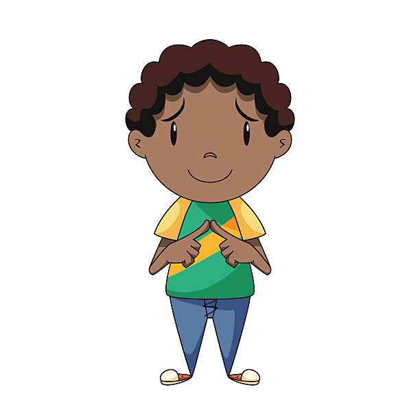 Shy Boy Stock Illustration - Download Image Now - Shy, Child, African  Ethnicity - iStock