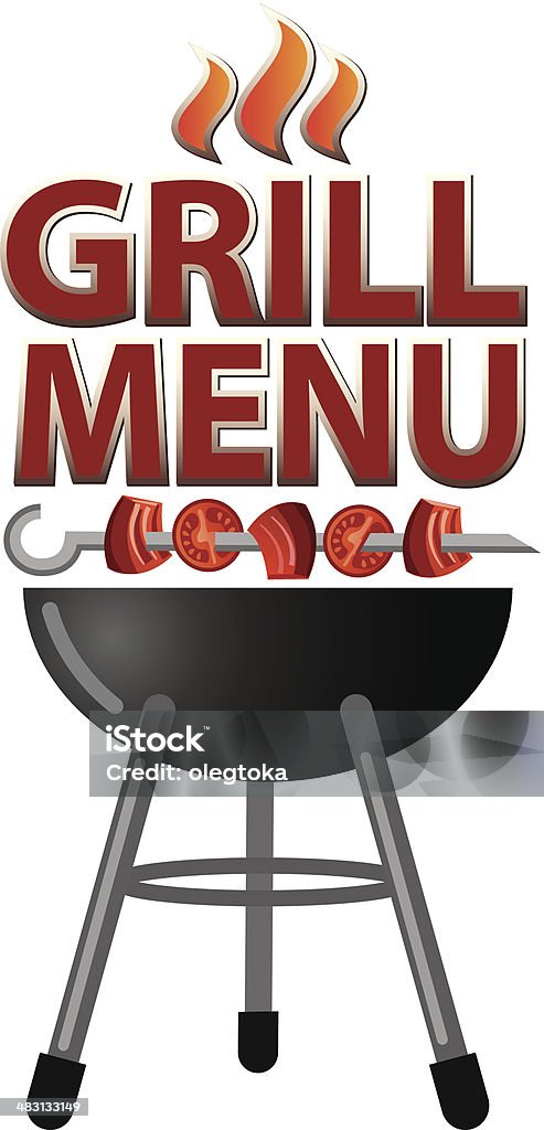 Conception de carte de menu Grill - clipart vectoriel de Aliment libre de droits