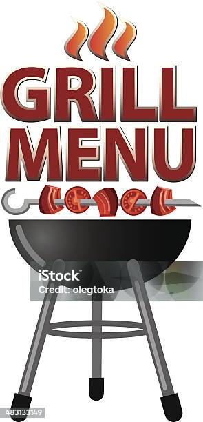 Grill Menu Karty Projektu - Stockowe grafiki wektorowe i więcej obrazów Barbecue - Barbecue, Etykieta, Gorąco