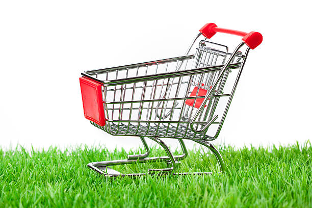 istock Spring sale shopping cart 483133617