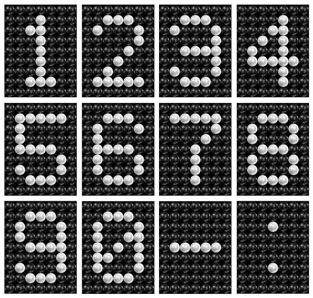 Soccer ball score board number .
