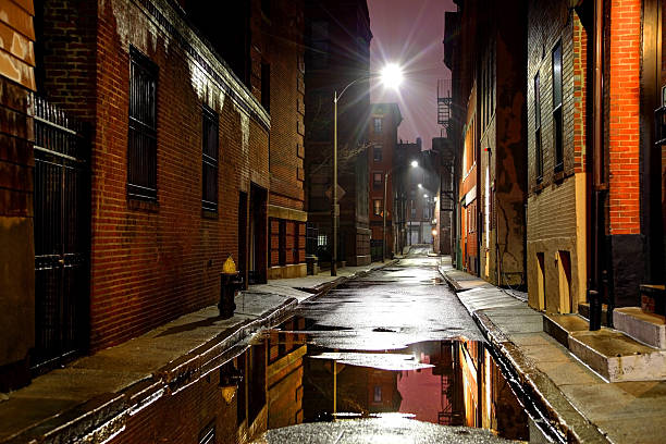 istock City Street with Puddle 483134155