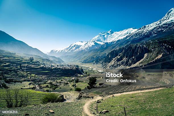Annapurna Sanctuary Foot Trails And Landscape Himalaya Nepal Stock Photo - Download Image Now