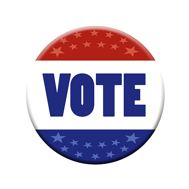 istock patriotic vote button, clipping path included 483135179