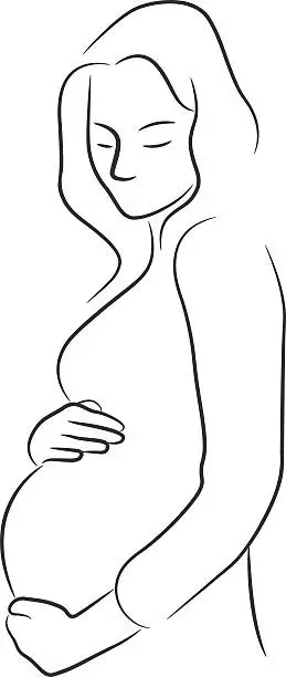 Vector illustration of future mother