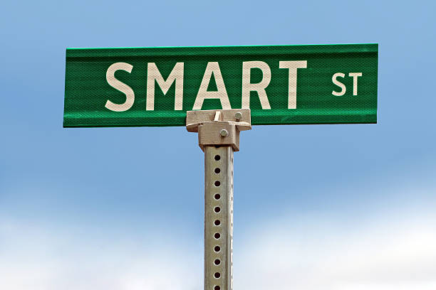 istock Smart Street Sign With Blue Sky Background 483135753