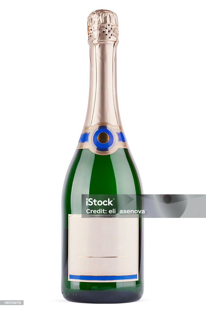 Bottle of champagne Label Stock Photo