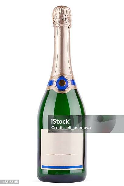 Bottle Of Champagne Stock Photo - Download Image Now - Label, Champagne, Champagne Region