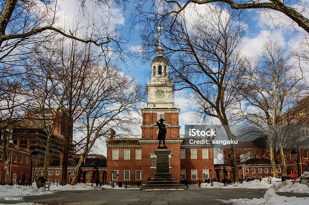 Independence Hall in Philadelphia: birthplace of the USA. Winter Stock Photo