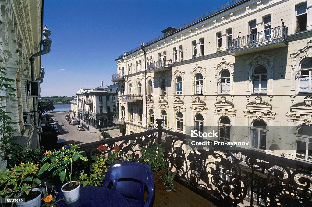 Street Zeitraum aus dem 19. Jahrhundert.  Astrakhan, Russland - Lizenzfrei Altstadt Stock-Foto