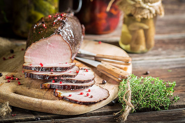 istock Fresh piece of smoked ham 483138635