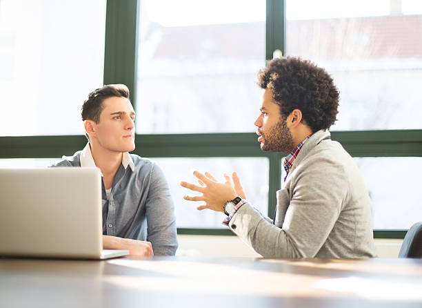 istock Young colleagues at a meeting 483139241