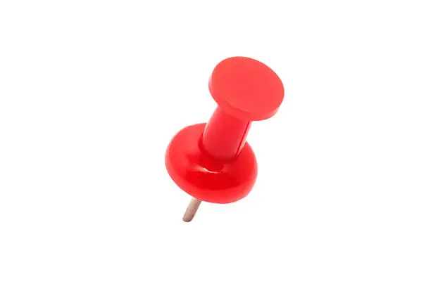 pushpin close up on an isolated background