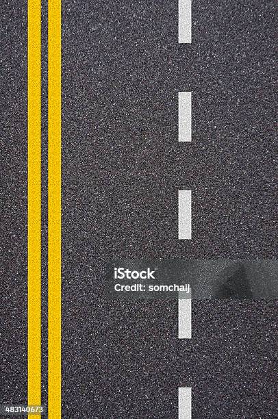 Road Textur Stockfoto und mehr Bilder von Asphalt - Asphalt, Begrenzung, Doppelte gelbe Linie