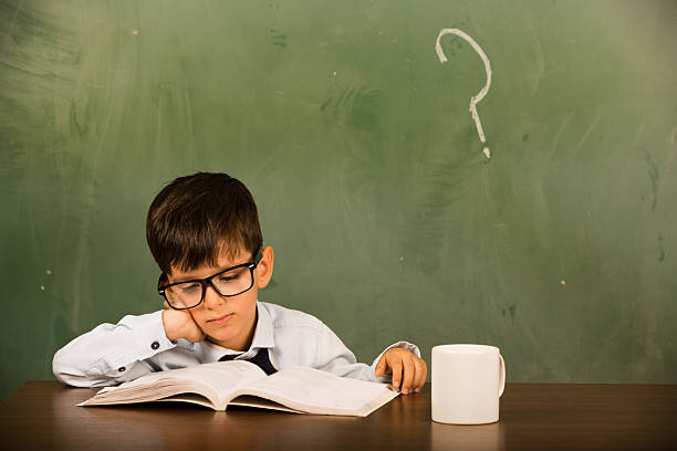 istock Young Boy Businessman Working at the Office - Stock Image 483141260