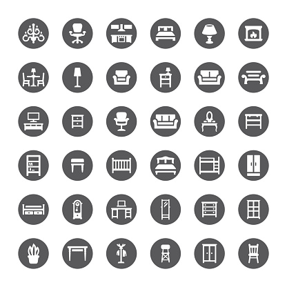 Furniture related icons. 