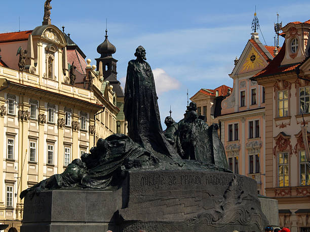 istock Magister Johannes Hus statue in Prague 483145676