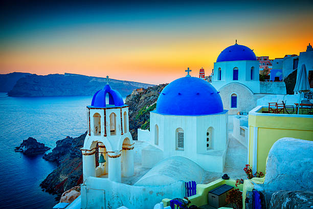 istock Santorini Oia village at dusk 483146159