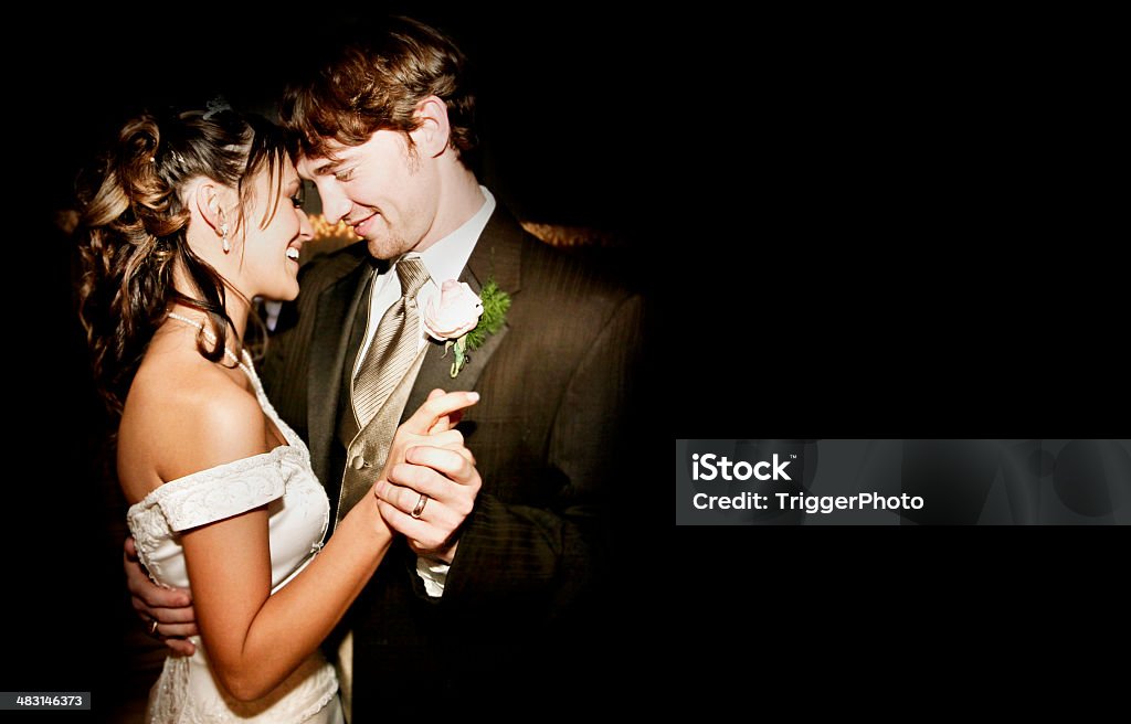 Beautiful Bride and Groom Wedding Dress Dancing beautiful dancing. Wedding Stock Photo